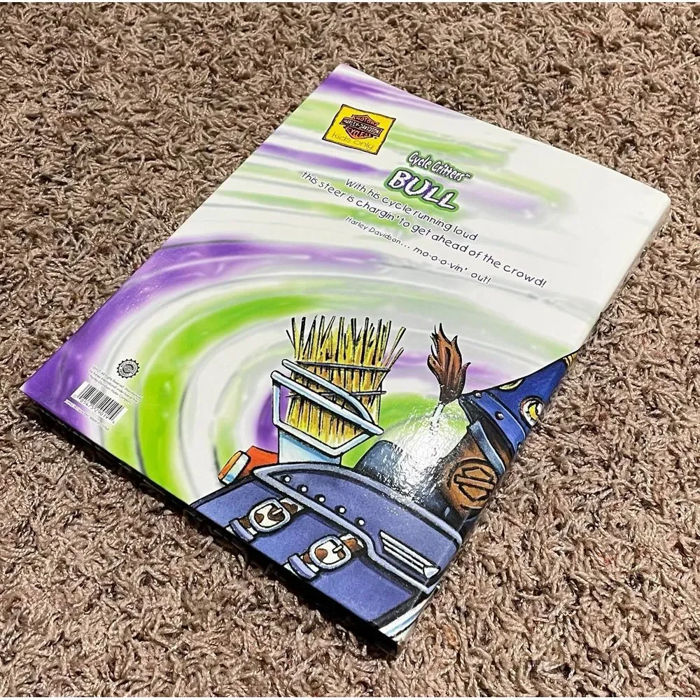 Harley Davidson 3-ring binder Vintage Motorcycle‎ Cow Graphic Organizer